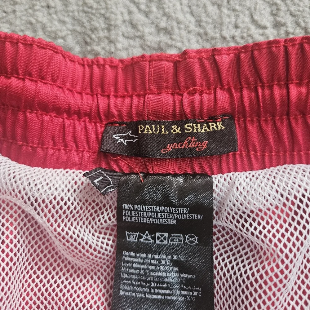 Paul & Shark Red Yachting Swim Trunks with Mesh Lining